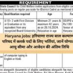 Haryana jobs: हरियाणा राज्य बाल कल्याण परिषद में क्लर्क और अकाउंटेंट पद पर बिना पेपर सीधी भर्ती, जानें योग्यता, आयु सीमा और आवेदन की अंतिम तिथि