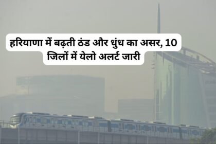 Mist Yellow Alert In 10 Districts : हरियाणा में बढ़ती ठंड और धुंध का असर, 10 जिलों में येलो अलर्ट जारी