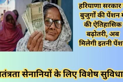 Haryana Pension Hike: हरियाणा सरकार ने बुजुर्गों की पेंशन में की ऐतिहासिक बढ़ोतरी, अब मिलेगी इतनी पेंशन