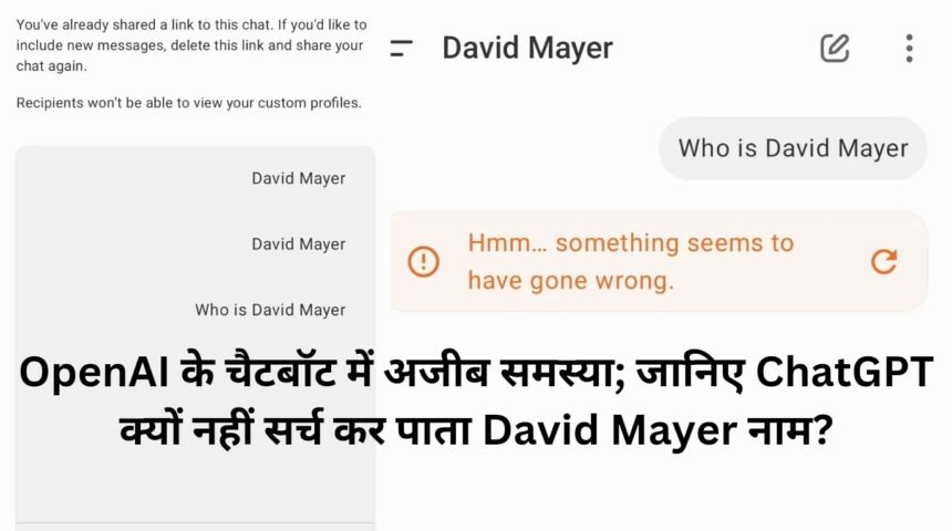David Mayer bug in openai chatpgt no respond ai news