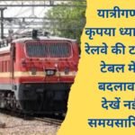 Railway new timetable: Train timetable changed from January 1, see new timetable of trains of Delhi, Bathinda, Kurukshetra