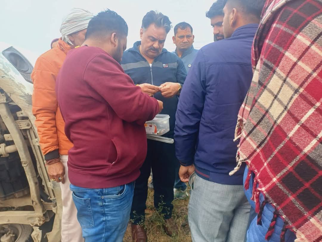 jind news car accident with tanker 5 person injured