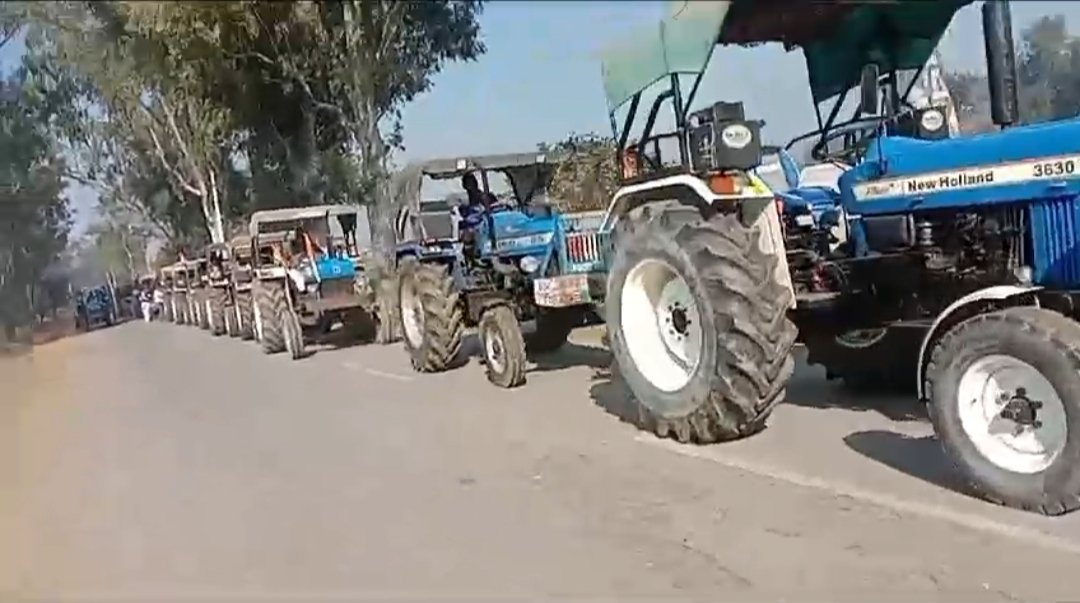 Jind farmer tractor march: Bhakiyu took out a tractor rally on 26 January in Jind, hoisted the tricolor at the martyr's memorial