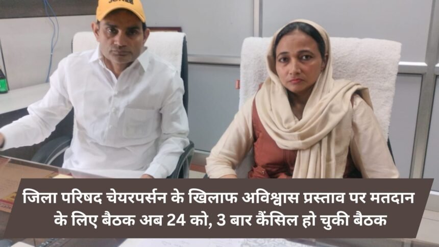 Meeting for vote on no-confidence motion against Zila Parishad Chairperson now on 24, 3 times council ho