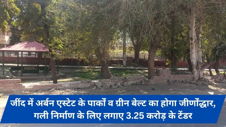 Tender of Rs 3.25 crore for renovation of parks and green belt of Urban Estate in Jind, construction of streets