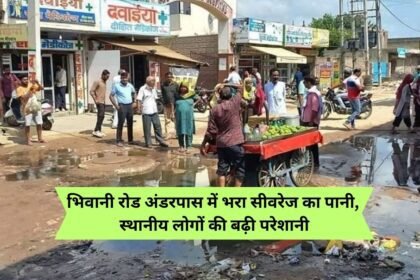 Sewage floods in Bhiwani Road underpass, locals worried