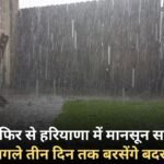 Monsoon is active again in Haryana today, it will rain for the next three days