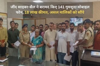 Jind Cyber Cell recovered 141 lost mobile phones, worth Rs 18 lakh, handed over to the real owners