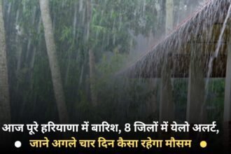 Rain in entire Haryana today, yellow alert in 8 districts, know how the weather will be in the next four days