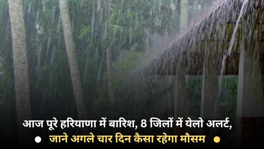Rain in entire Haryana today, yellow alert in 8 districts, know how the weather will be in the next four days