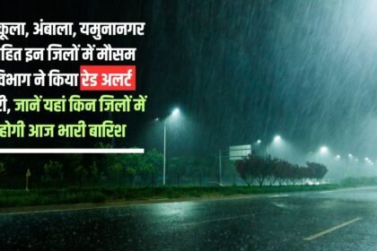 Meteorological department has issued red alert in these districts including Panchkula, Ambala, Yamunanagar, know in which districts there will be heavy rain today