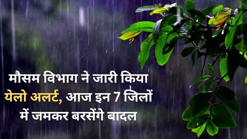 Meteorological Department has issued yellow alert, today it will rain heavily in these 7 districts