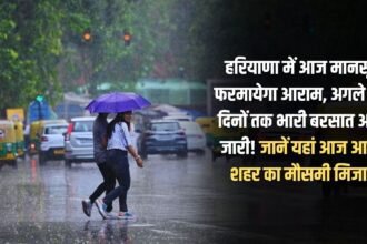 Monsoon will rest in Haryana today, heavy rain alert issued for the next three days! Know the weather condition of your city here today