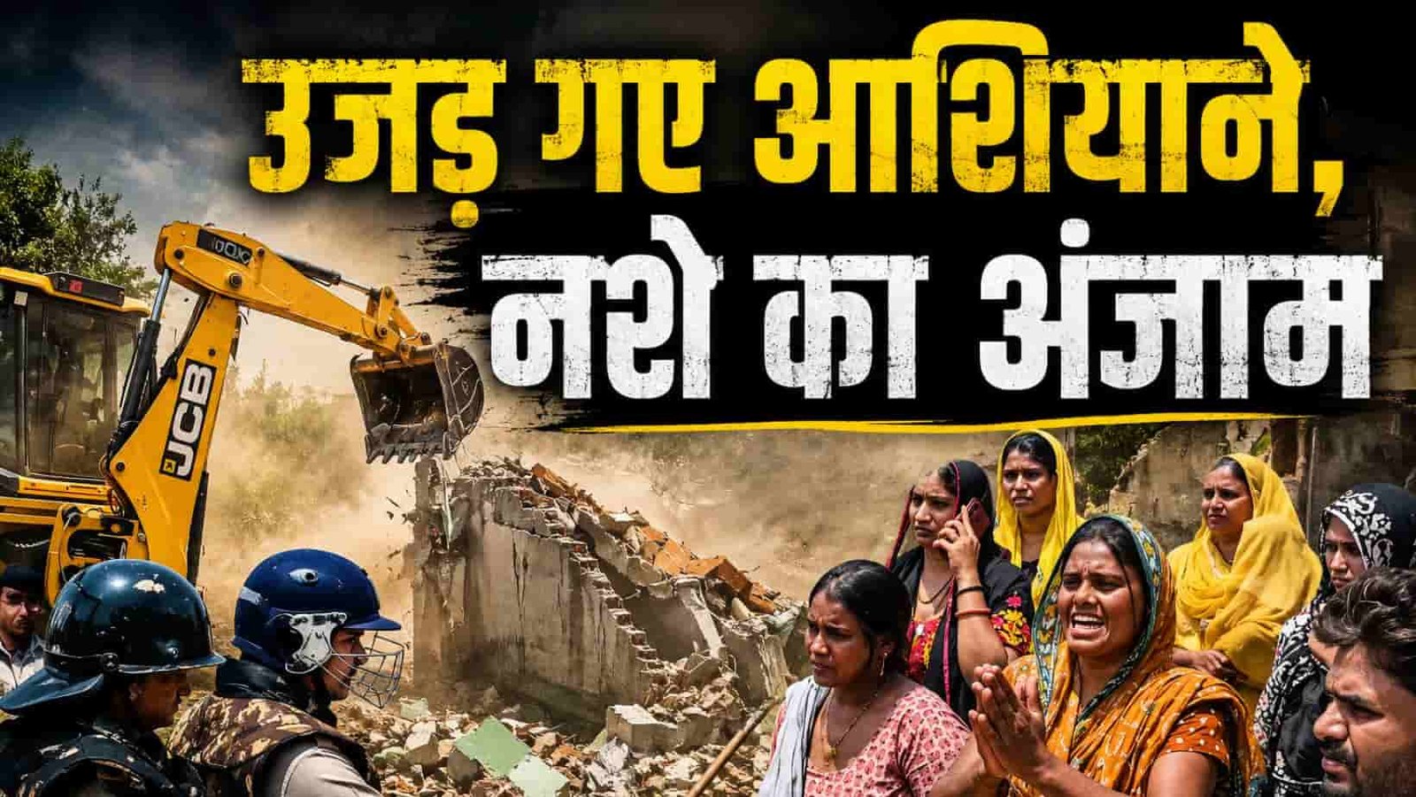Jind news Illegal colony drug smuggler house demolish